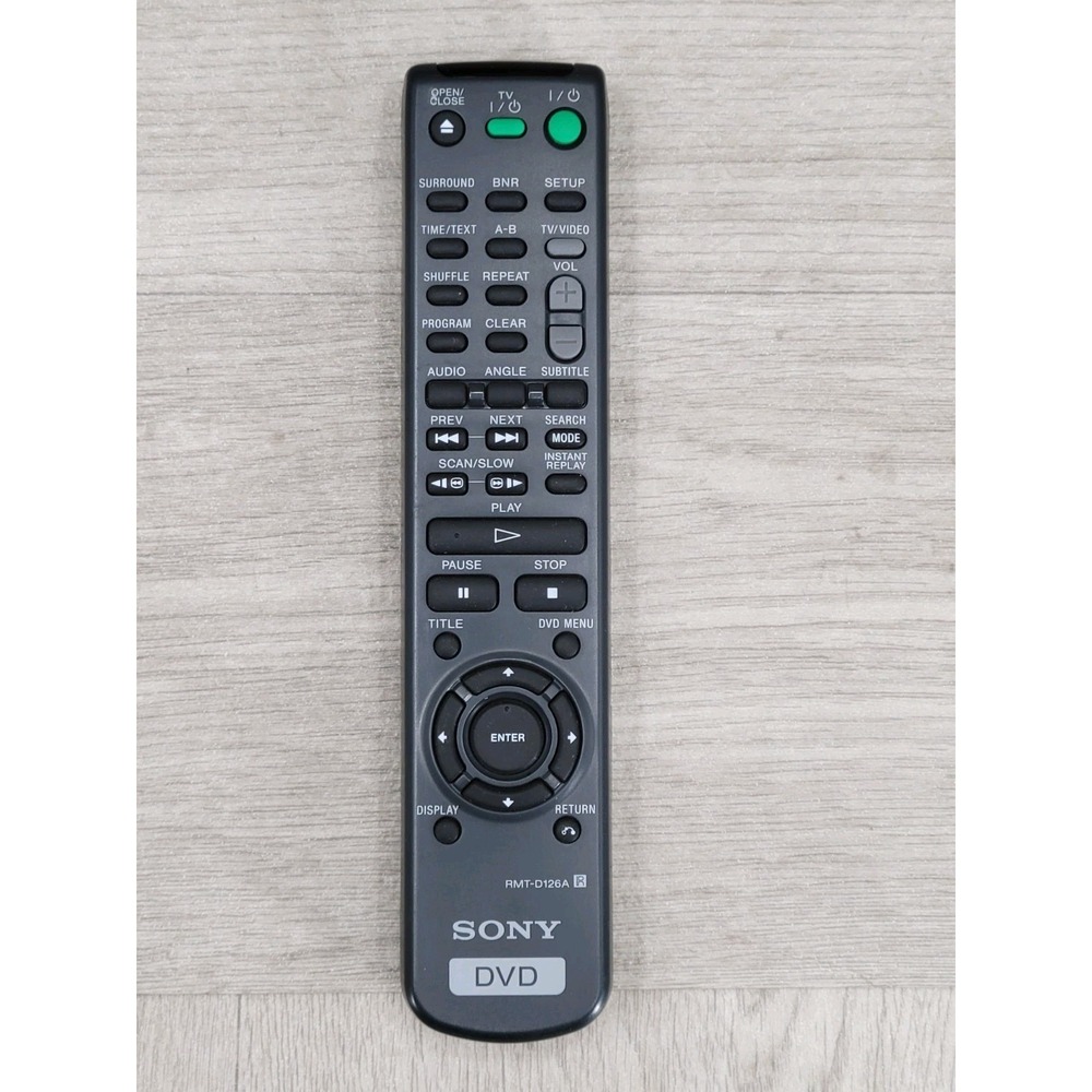 Sony RMT-D126A Remote Control DVP-NS300 DVP-NS300B DAV-L7100 DVD CD Tested